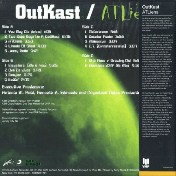 Brand New! Half-Speed Mastered!   Outkast ATLiens 2-LP  Exclusive Colored Vinyl - Picture 3 of 3